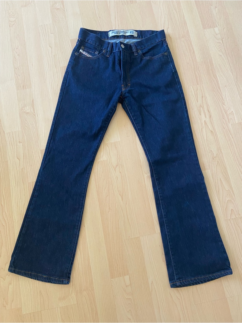 Vintage Y2K Diesel Industry Women Jeans W29 L28.5 Dark Wash Blue Denim